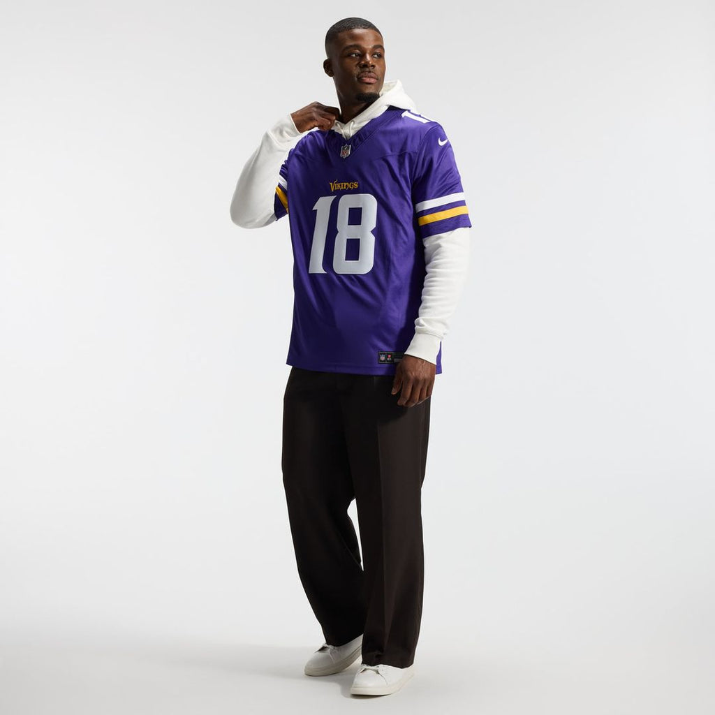 Minnesota Vikings Justin Jefferson Nike White Alternate Vapor FUSE Stitched Limited Jersey