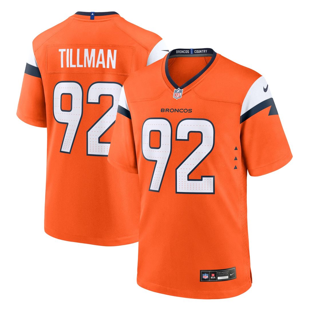 Denver Broncos Dondrea Tillman Nike Orange Game Jersey