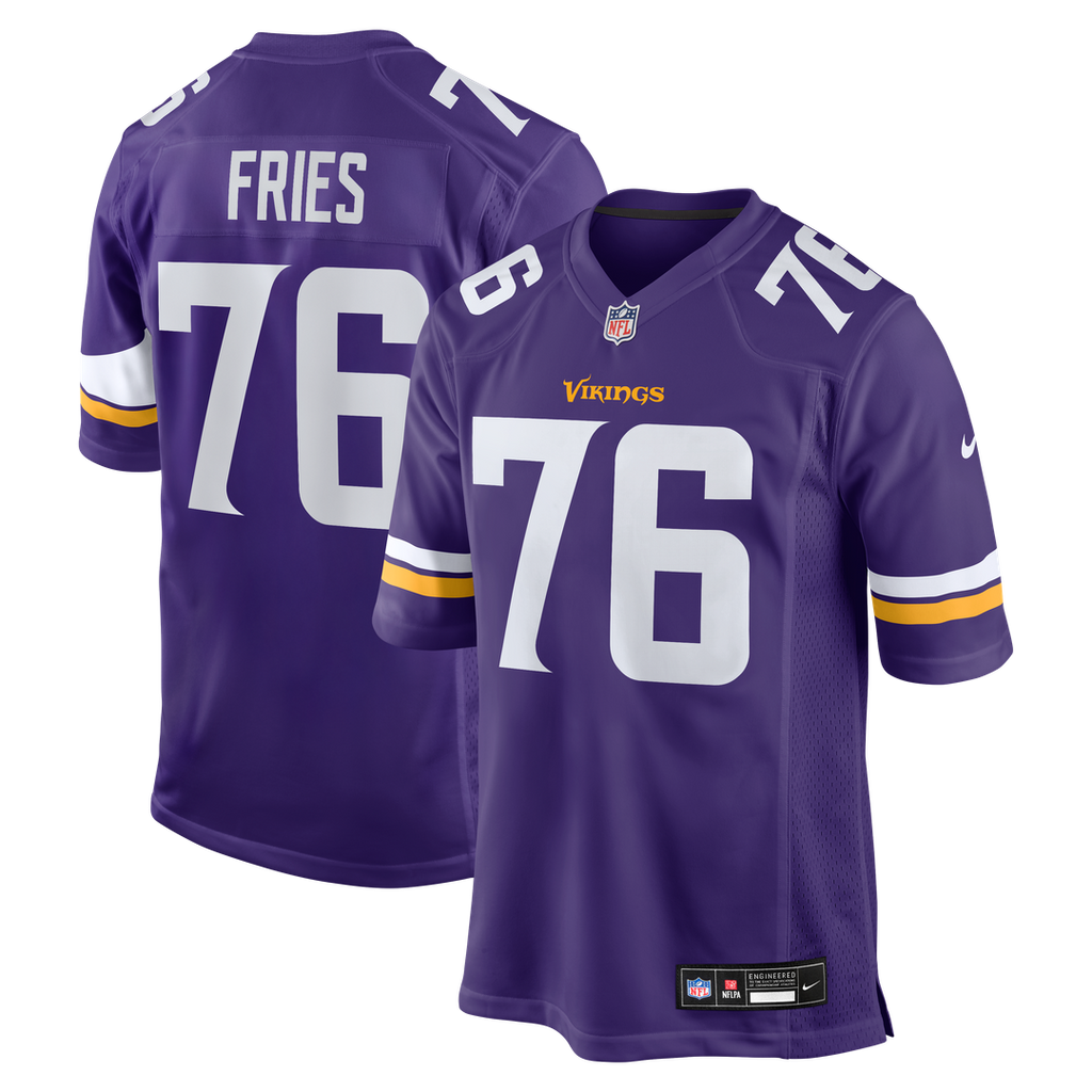 Minnesota Vikings Will Fries Nike Purple Game Jersey