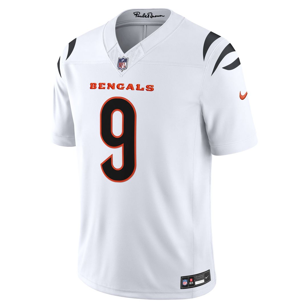 Cincinnati Bengals Joe Burrow Nike White Vapor FUSE Stitched Limited Jersey