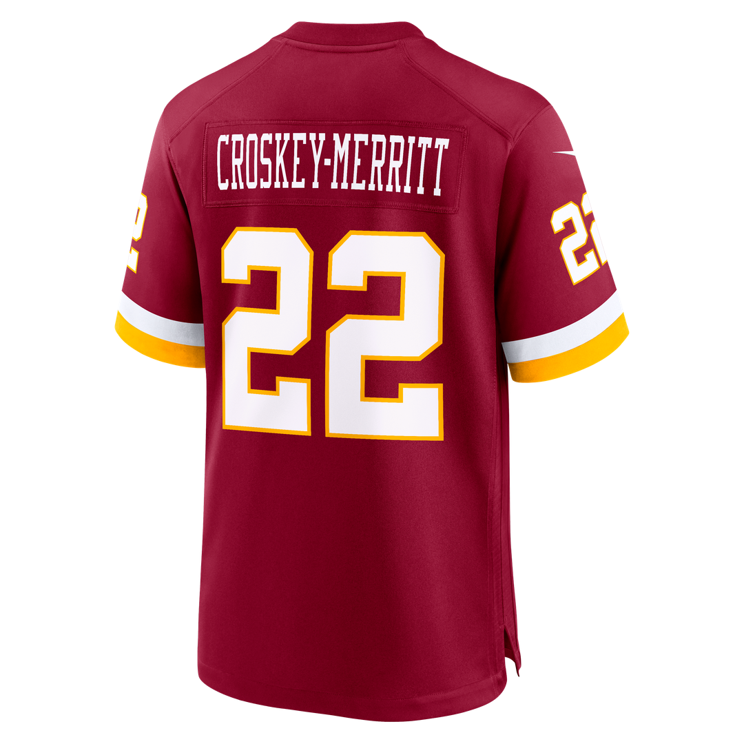Washington Commanders Jacory Croskey - Merritt Nike Burgundy Game Jersey