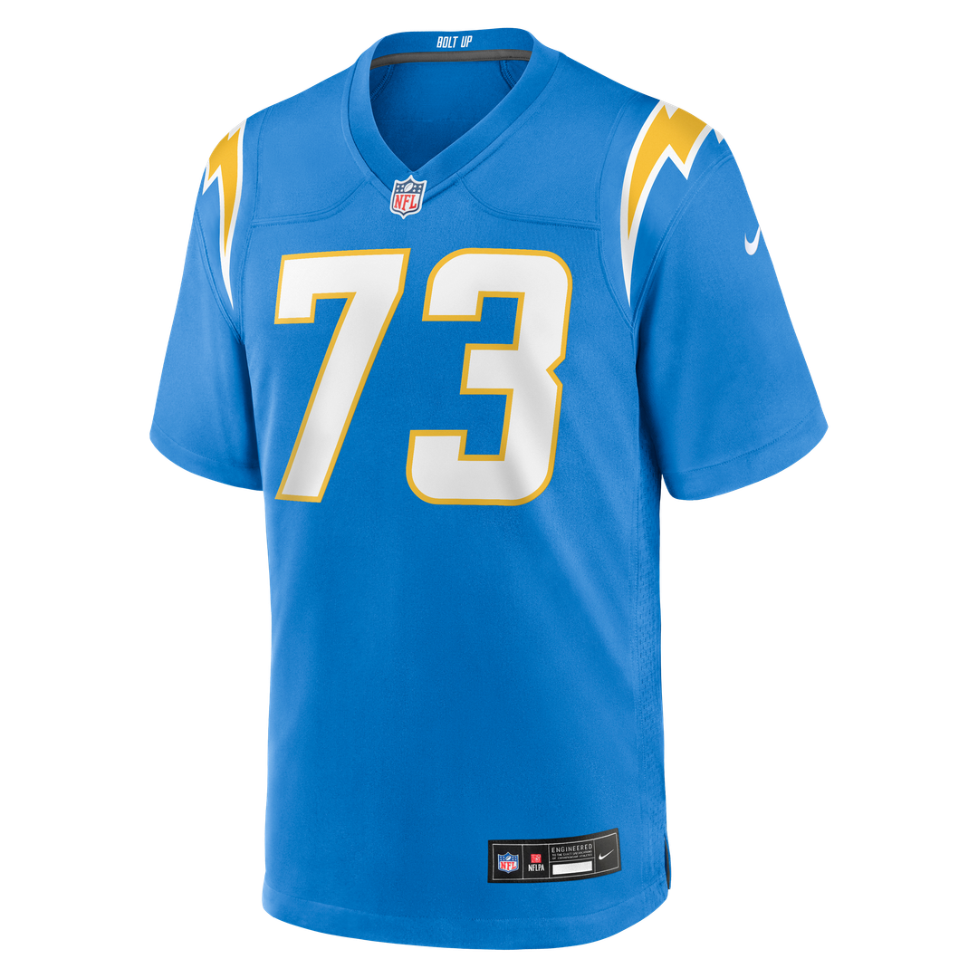 Los Angeles Chargers Mekhi Becton Nike Powder Blue Game Jersey