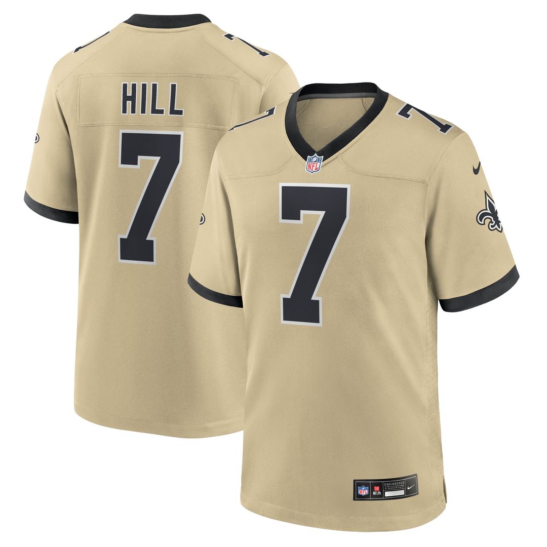 New Orleans Saints Taysom Hill Nike Gold Gameday Golds Alternate Game Jersey