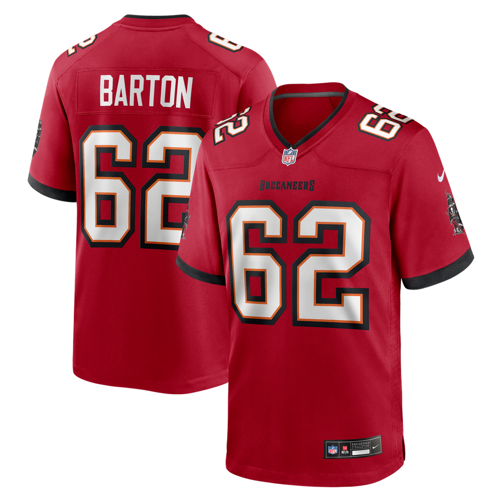 Graham Barton Pick No. 26 Nike Red Game Jersey