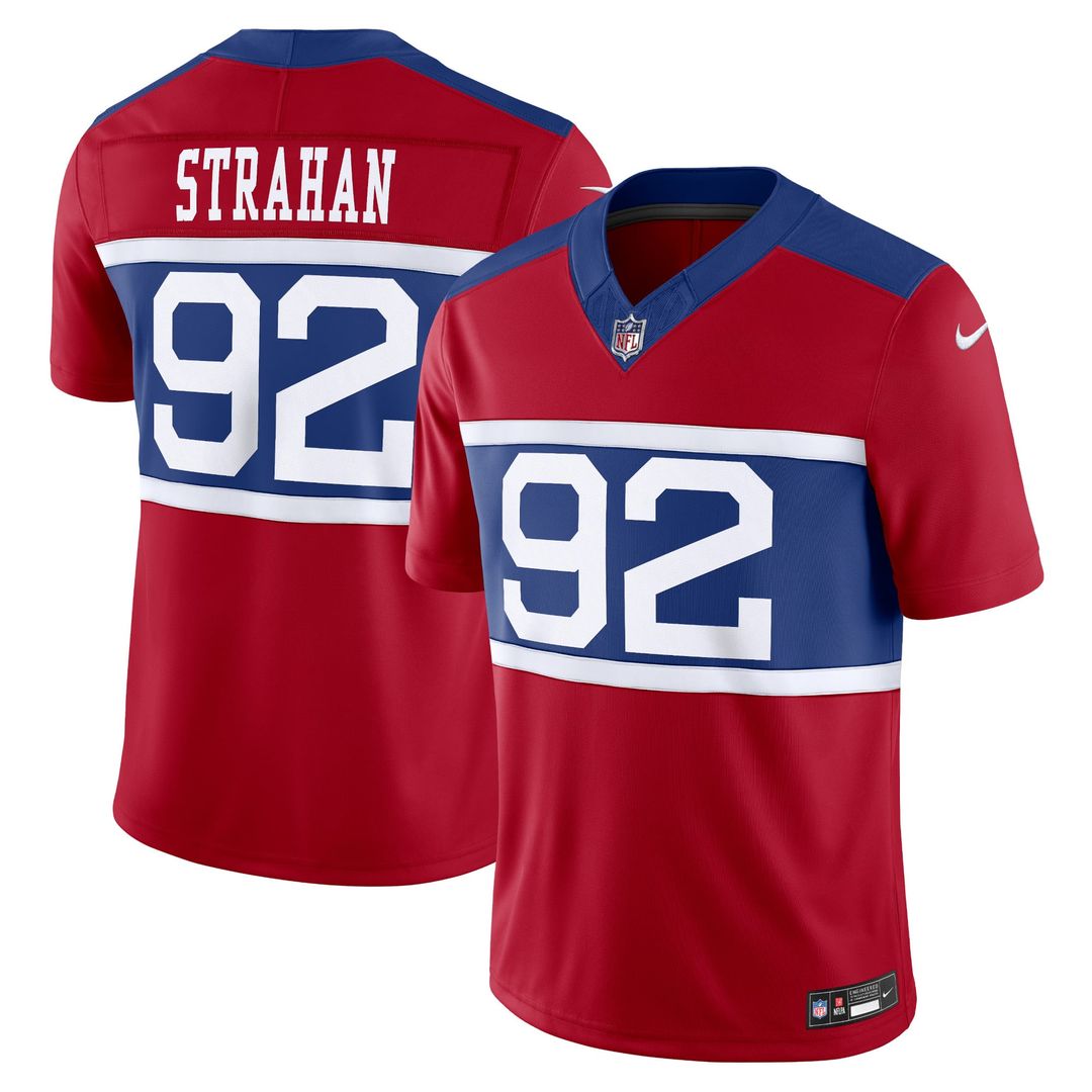 New York Giants Michael Strahan Nike Century Red Alternate Vapor FUSE Retired Player Limited Jersey