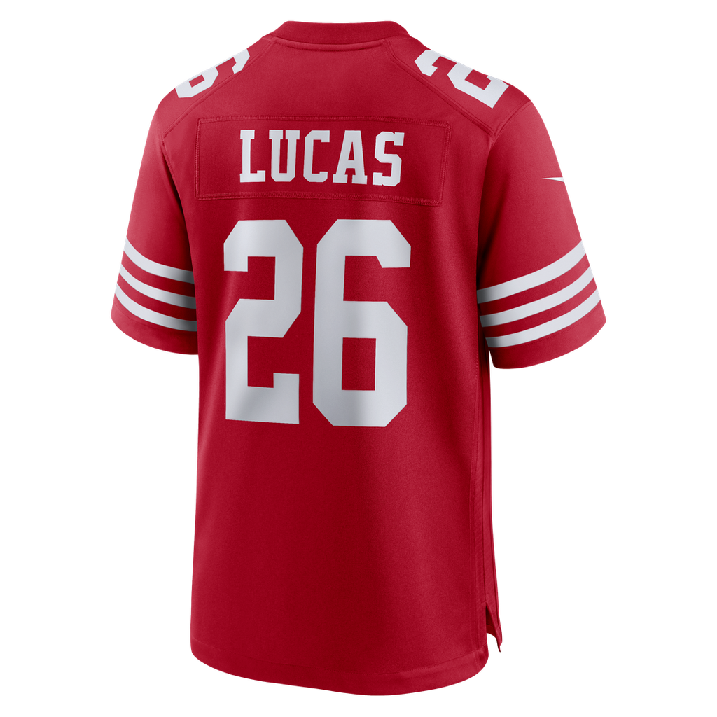 San Francisco 49ers Chase Lucas Nike Scarlet Game Jersey