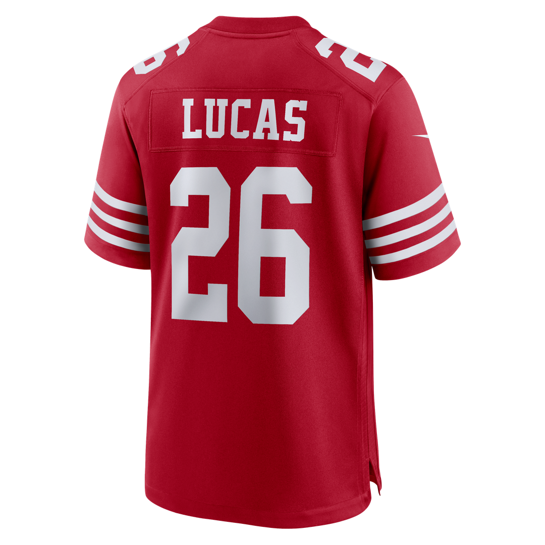 San Francisco 49ers Chase Lucas Nike Scarlet Game Jersey
