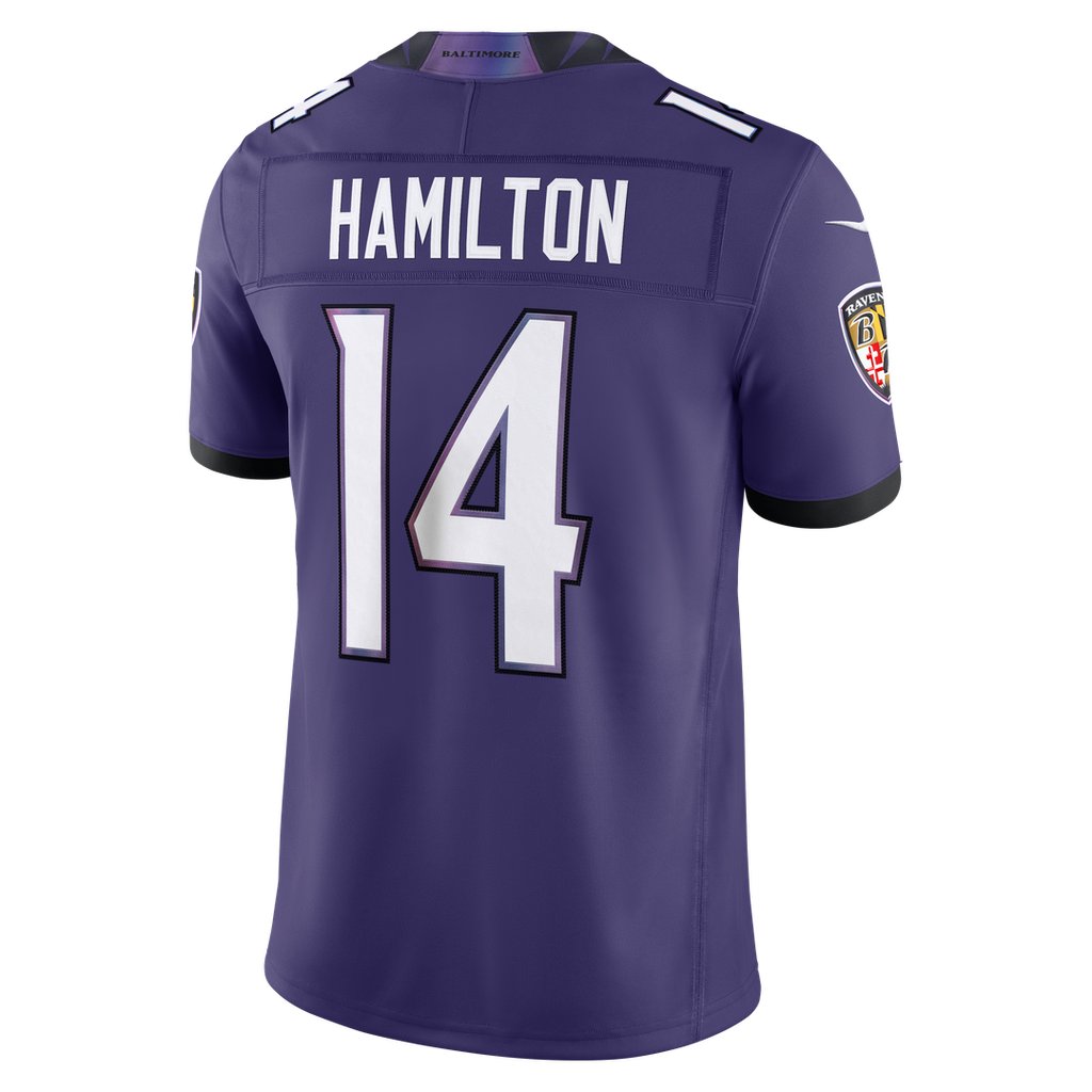 Baltimore Ravens Kyle Hamilton Nike Black Alternate Vapor FUSE Stitched Limited Jersey