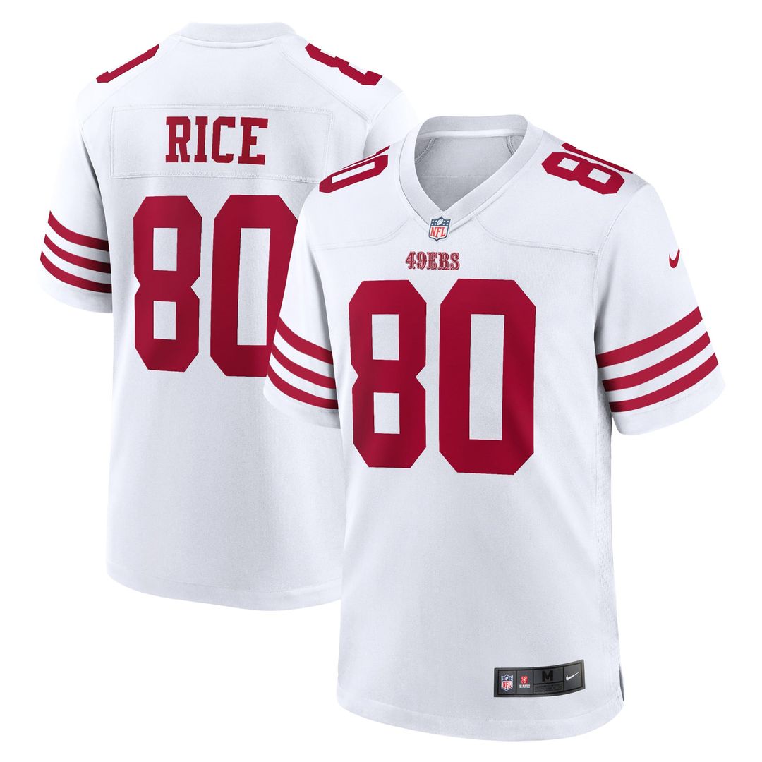 San Francisco 49ers Jerry Rice Nike White Retired Game Jersey