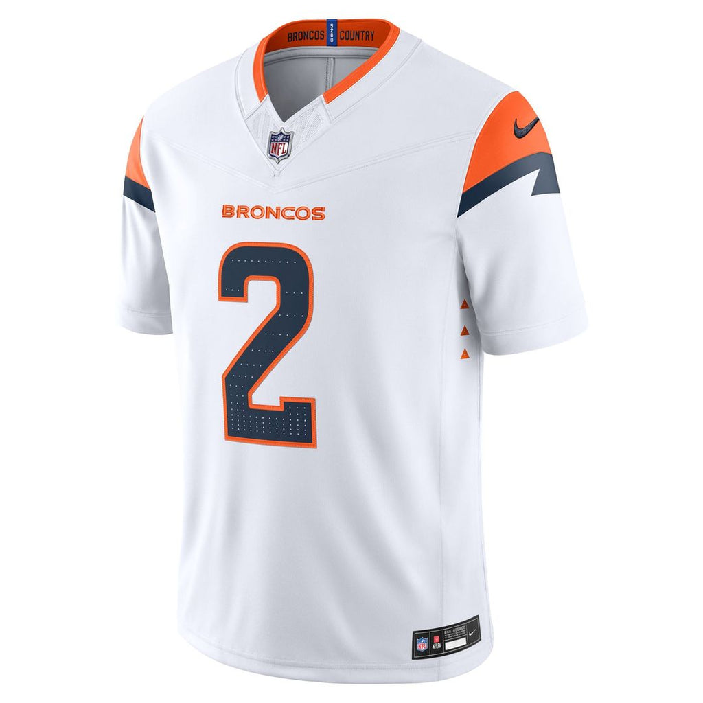Denver Broncos Pat Surtain II Nike White Vapor FUSE Stitched Limited Jersey