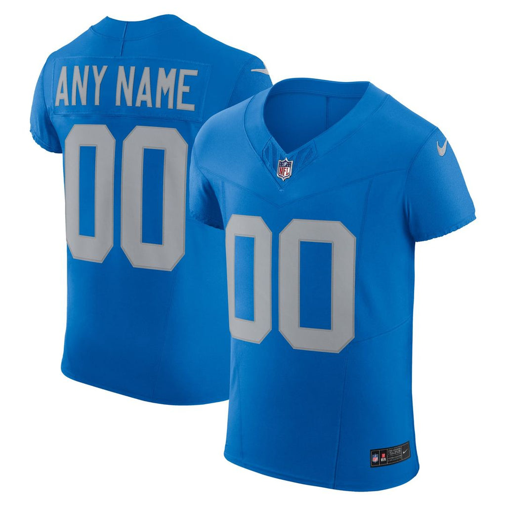 Detroit Lions Nike Blue Alternate Vapor FUSE Elite Custom Jersey