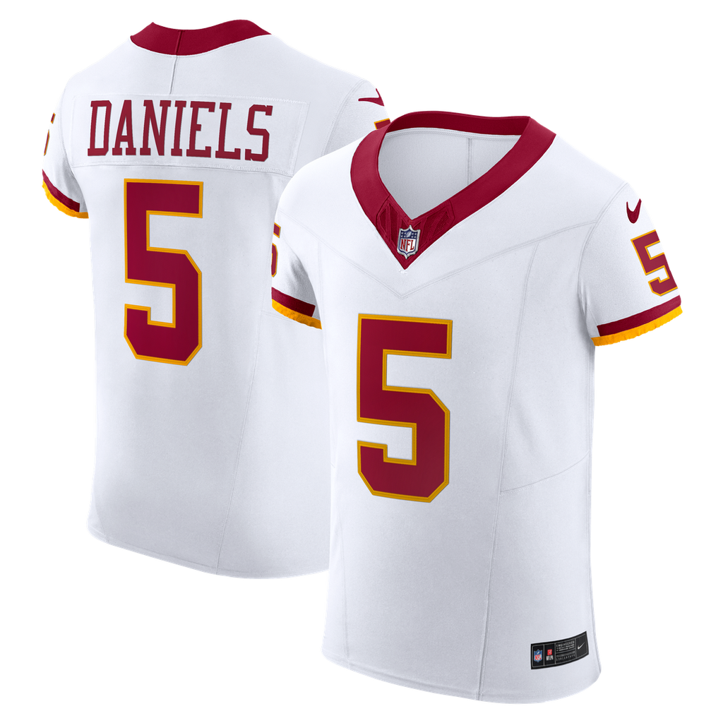 Washington Commanders Jayden Daniels Nike White Alternate 2 Super Bowl Era Vapor FUSE Elite Jersey