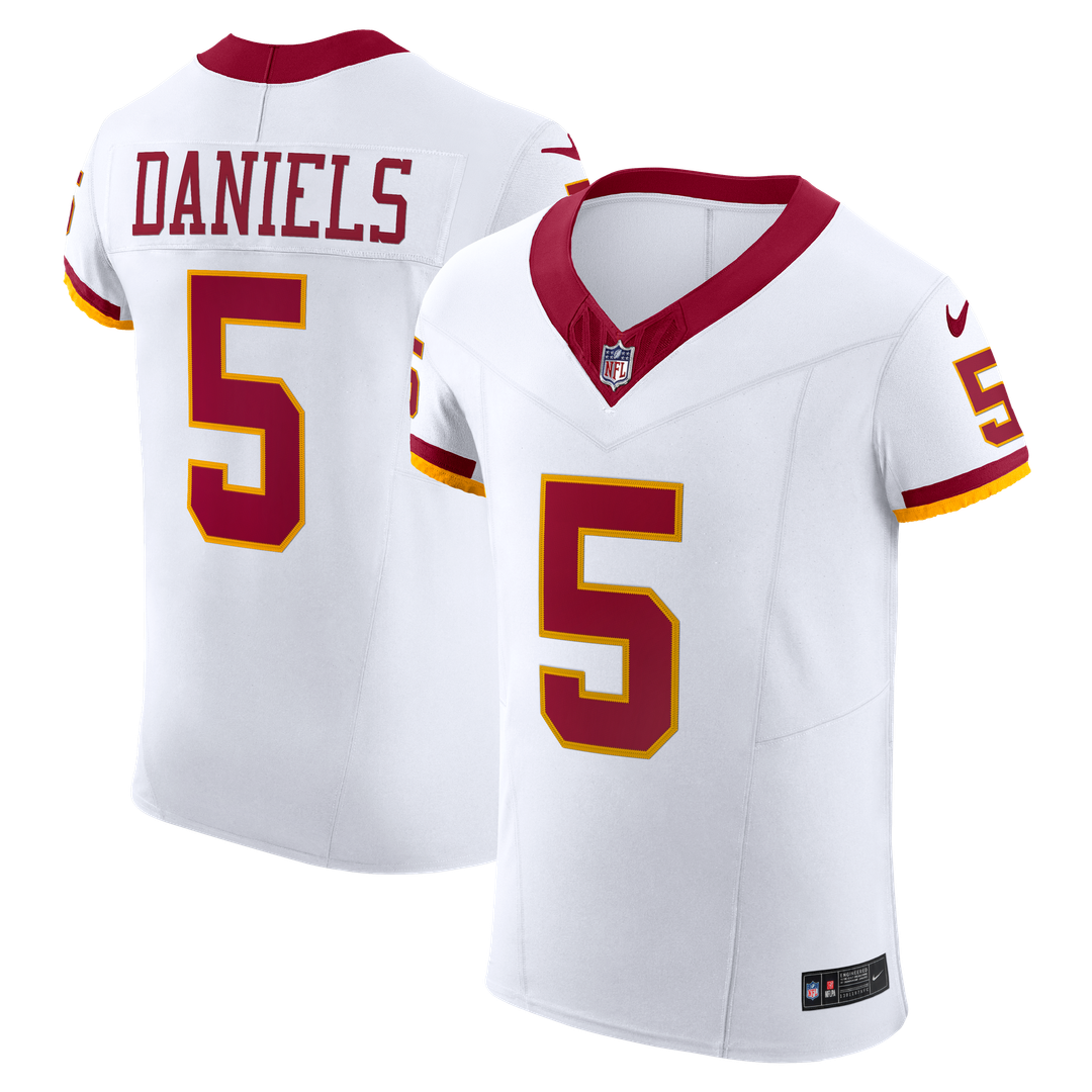 Washington Commanders Jayden Daniels Nike White Alternate 2 Super Bowl Era Vapor FUSE Elite Jersey