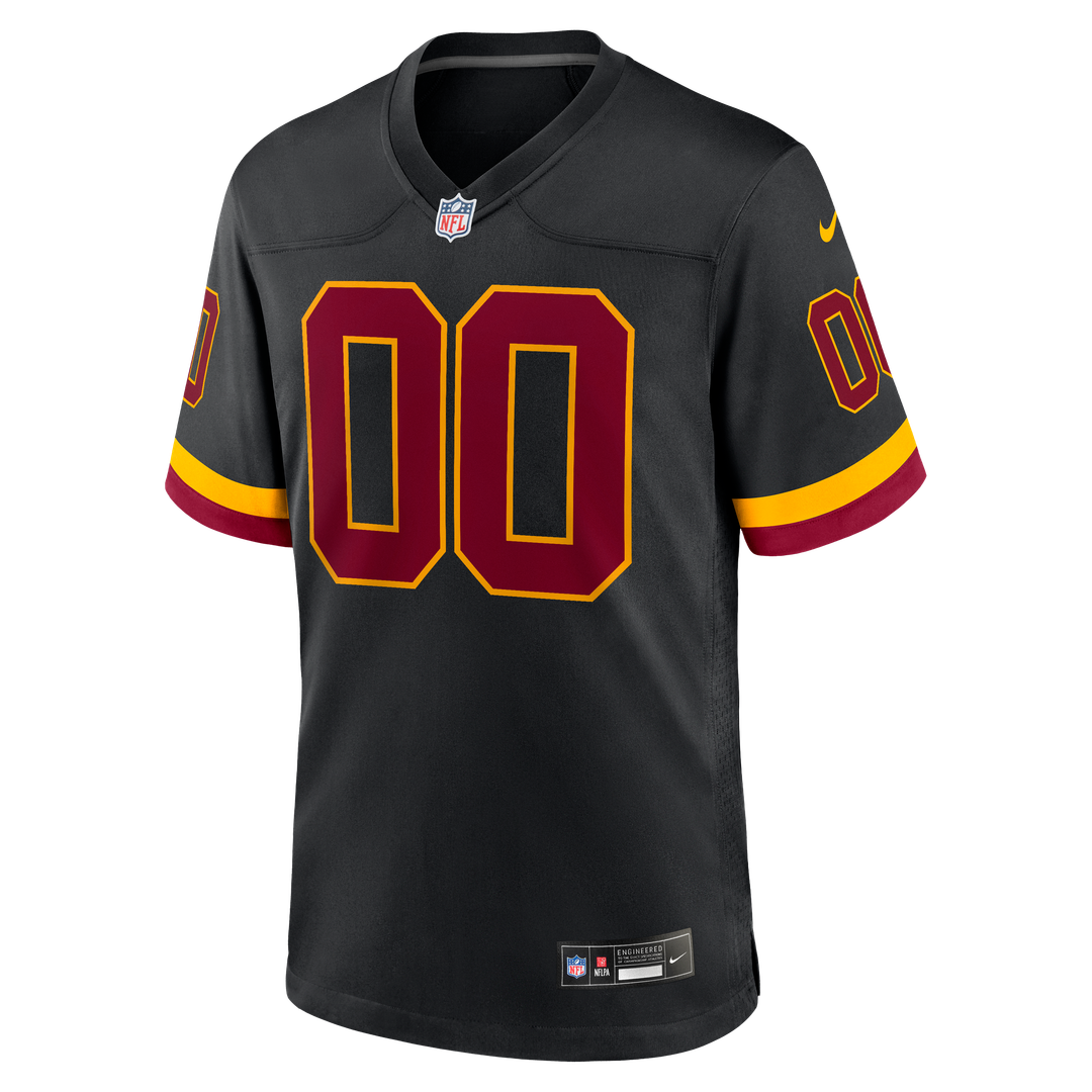 Washington Commanders Nike Black Hail Raiser Alternate Custom Jersey