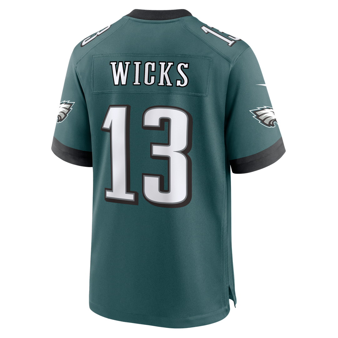 Philadelphia Eagles Dontayvion Wicks Nike Midnight Green Game Jersey