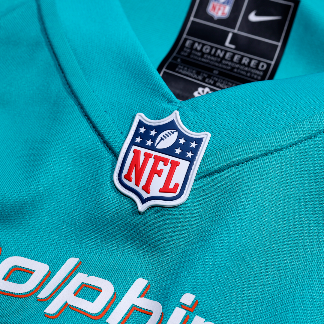 Miami Dolphins Rashard Lawrence Nike Aqua Game Jersey