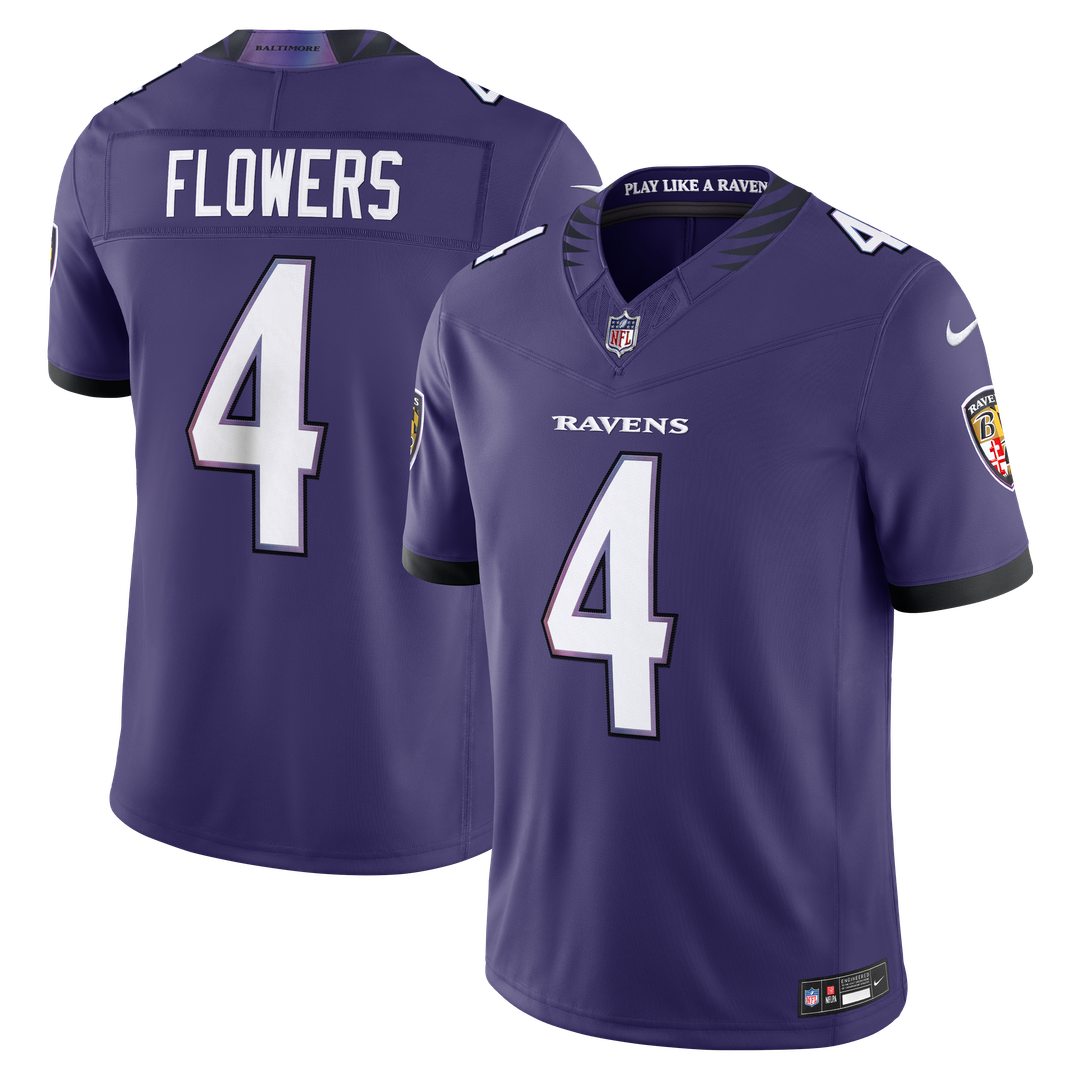 Baltimore Ravens Zay Flowers Nike Purple Team Vapor FUSE Stitched Limited Jersey
