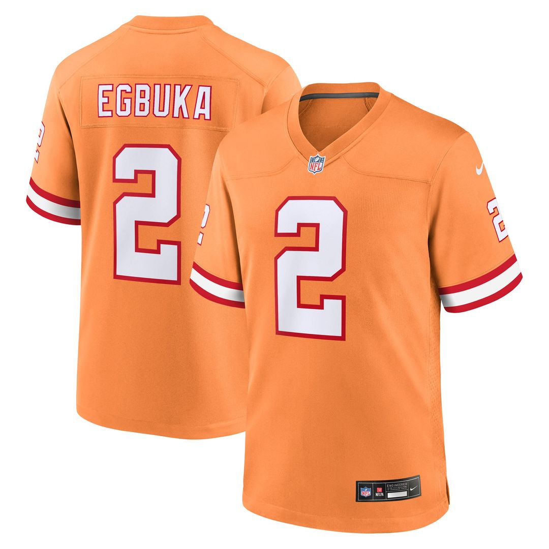 Tampa Bay Buccaneers Emeka Egbuka Nike Pewter Alternate Game Jersey