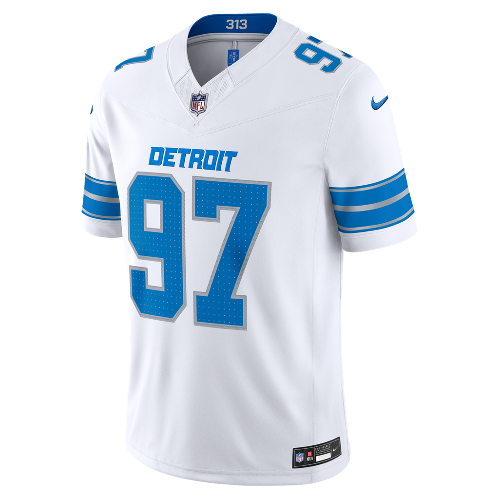 Detroit Lions Aidan Hutchinson Nike White Vapor FUSE Stitched Limited Jersey