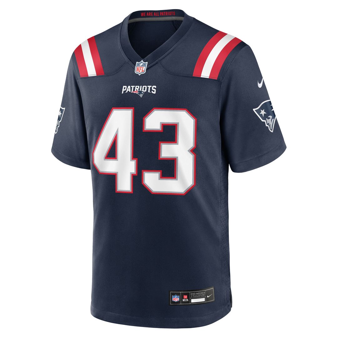New England Patriots Bradyn Swinson Nike Navy Game Jersey