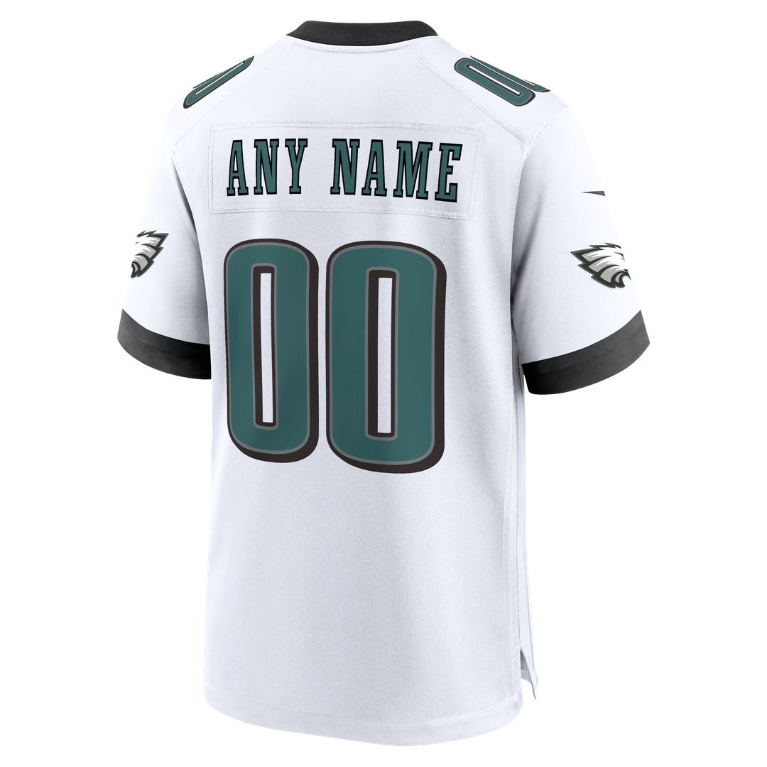 Philadelphia Eagles Nike White White Custom Jersey