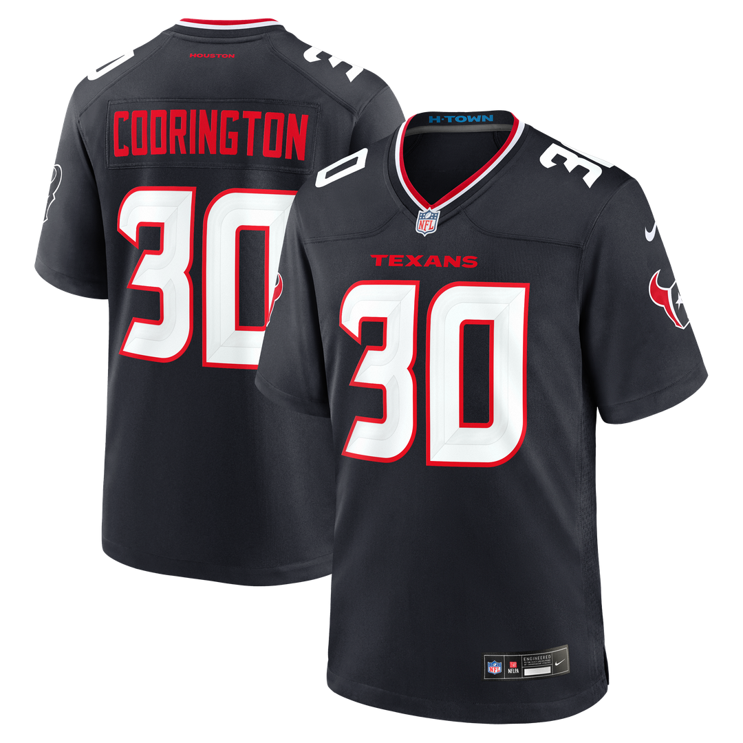 Houston Texans Brandon Codrington Nike Navy Game Jersey