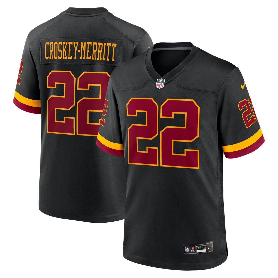 Washington Commanders Jacory Croskey - Merritt Nike Black Hail Raiser Alternate Game Jersey