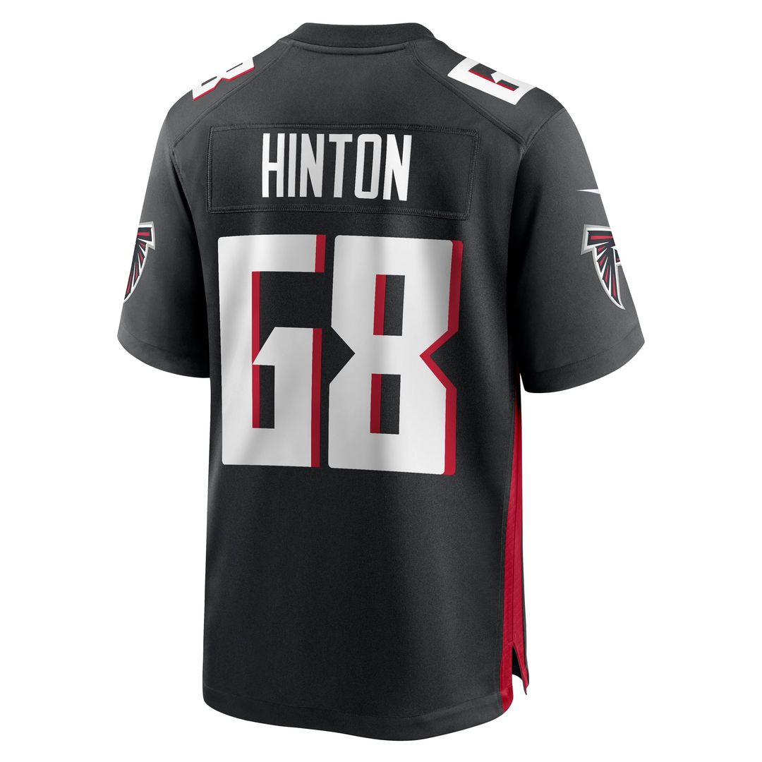 Atlanta Falcons Kyle Hinton Nike Black Game Jersey