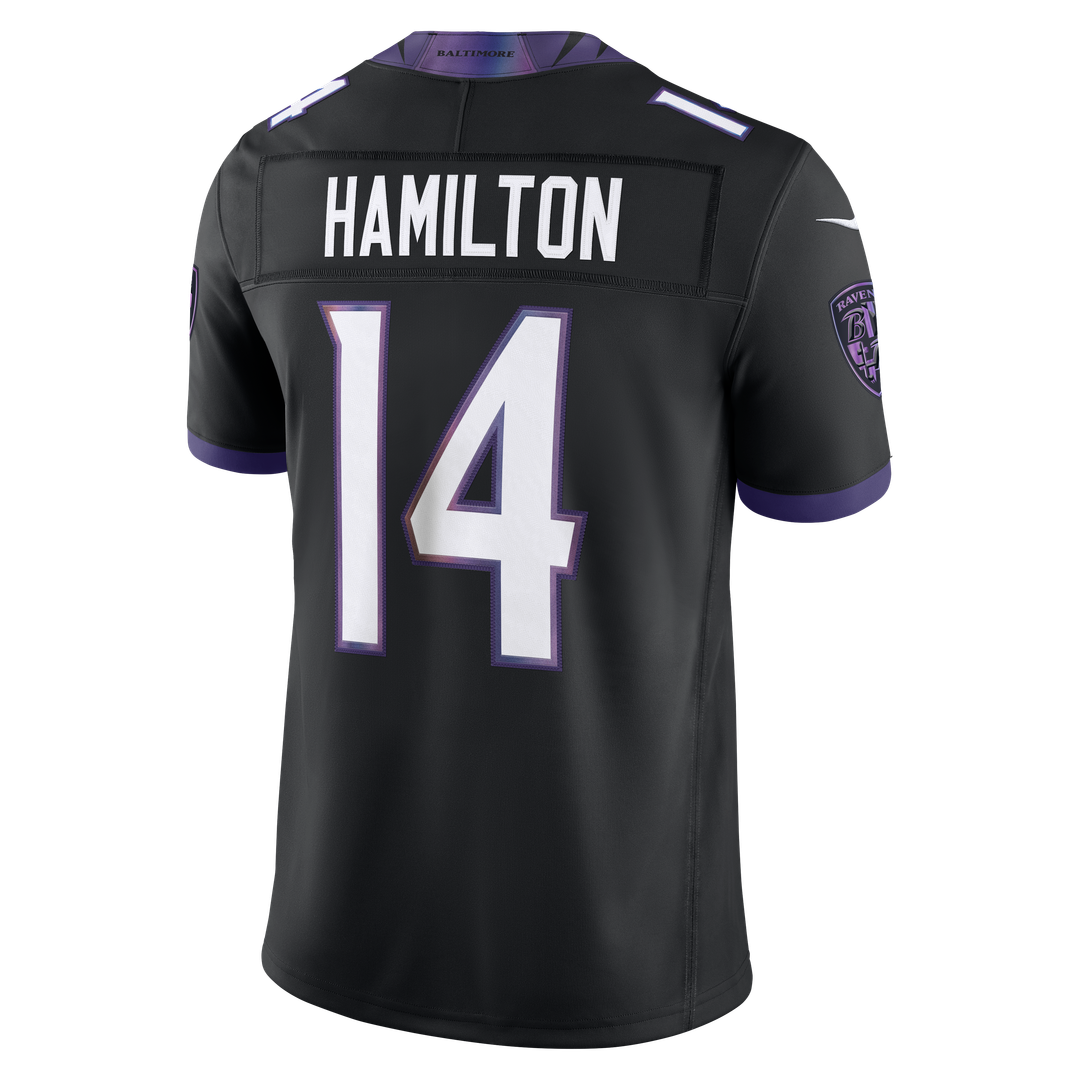 Baltimore Ravens Kyle Hamilton Nike Black Alternate Vapor FUSE Stitched Limited Jersey