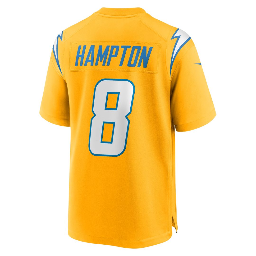 Los Angeles Chargers Omarion Hampton Nike Gold Alternate Charger Power Game Jersey