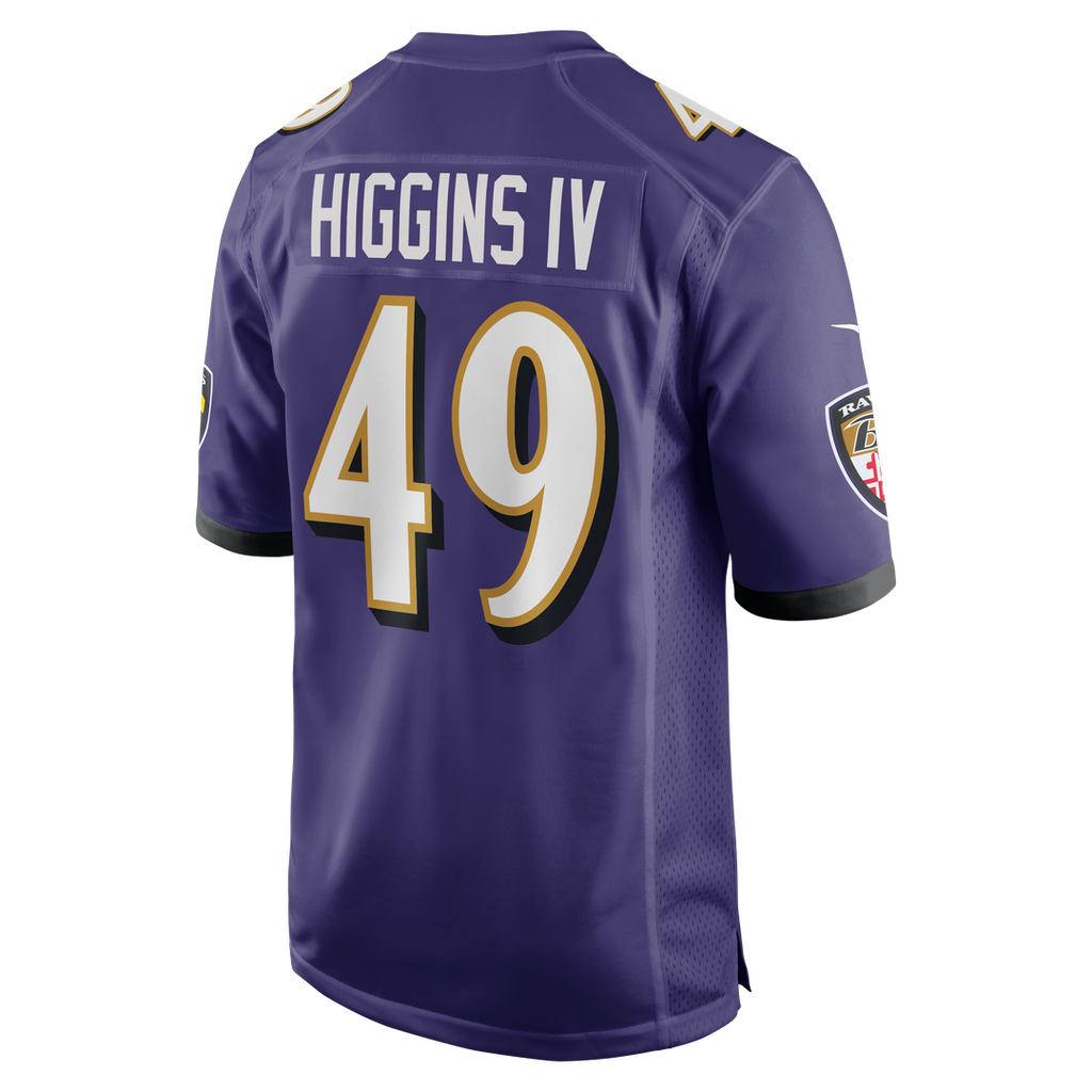 Baltimore Ravens Jay Higgins IV Nike Purple Game Jersey