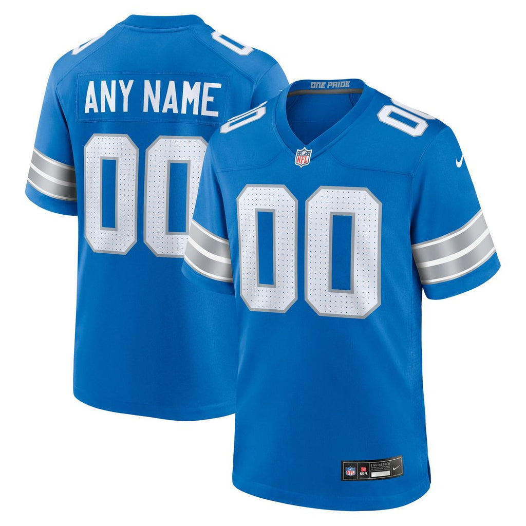Detroit Lions Nike Blue Custom Jersey