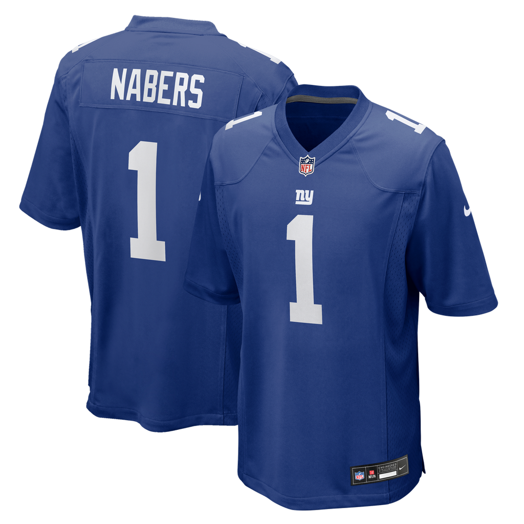 New York Giants Malik Nabers Nike Royal Game Jersey