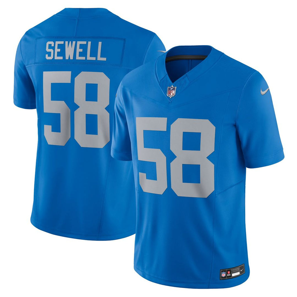 Detroit Lions Penei Sewell Nike Blue Vapor FUSE Alternate Limited Jersey