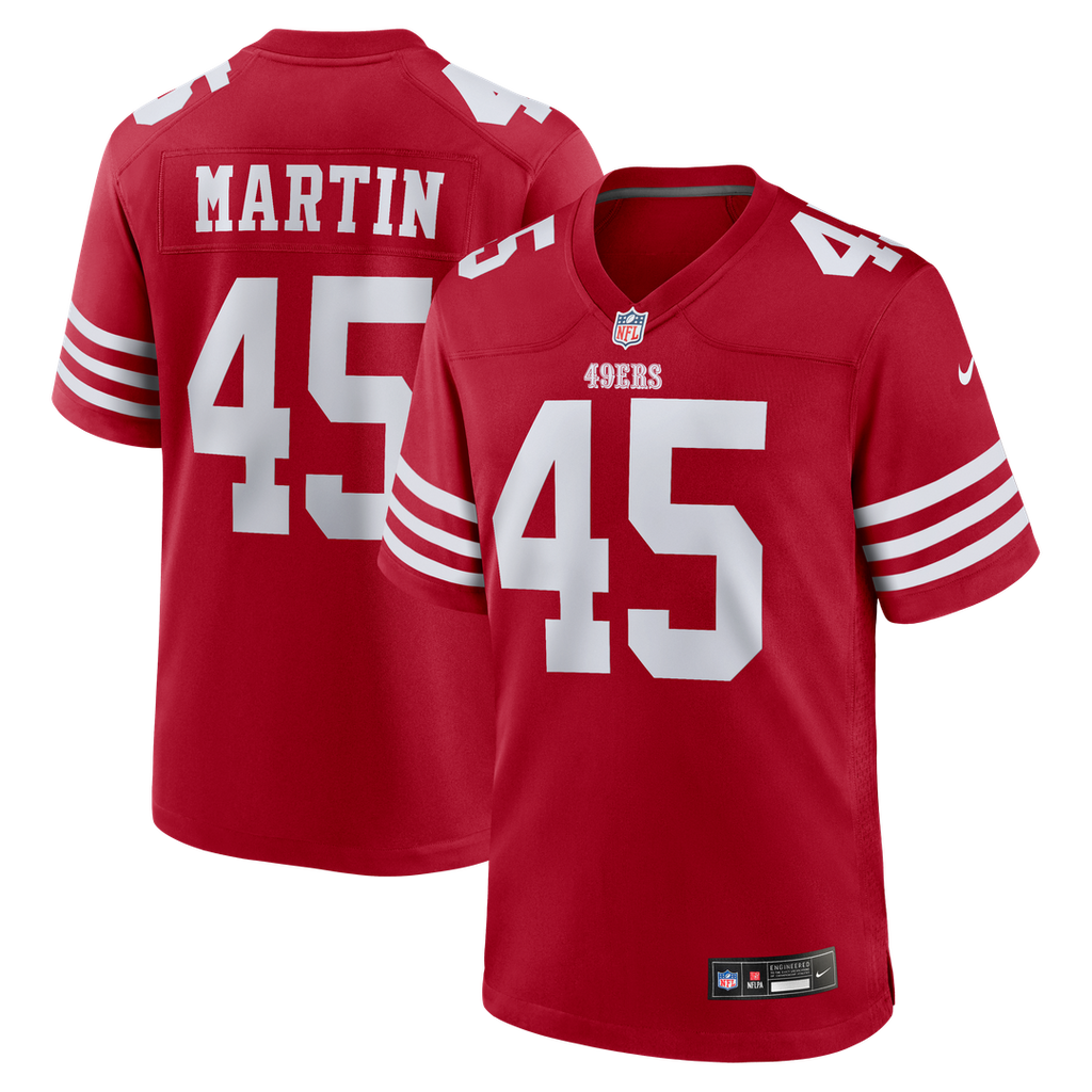 San Francisco 49ers Nick Martin Nike Scarlet Game Jersey