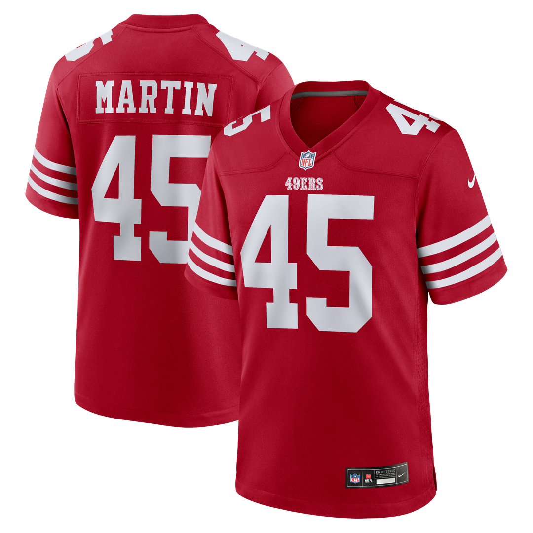 San Francisco 49ers Nick Martin Nike Scarlet Game Jersey