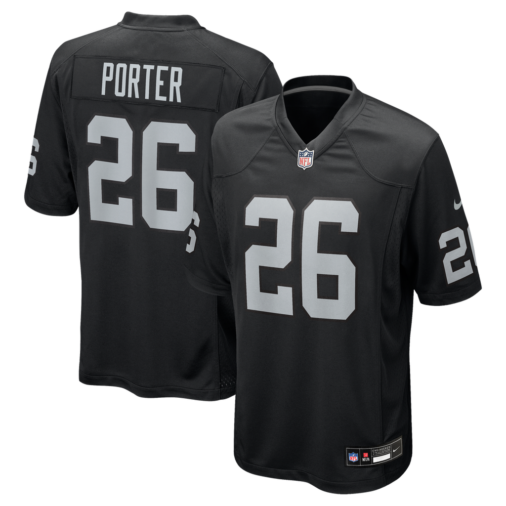 Las Vegas Raiders Darien Porter Nike Black Game Jersey