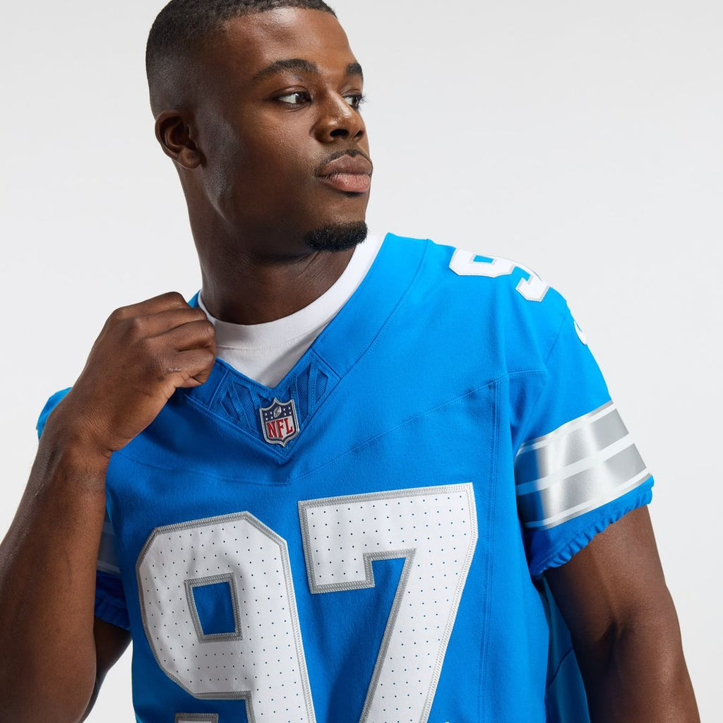 Detroit Lions Aidan Hutchinson Nike Blue Alternate Vapor FUSE Elite Jersey