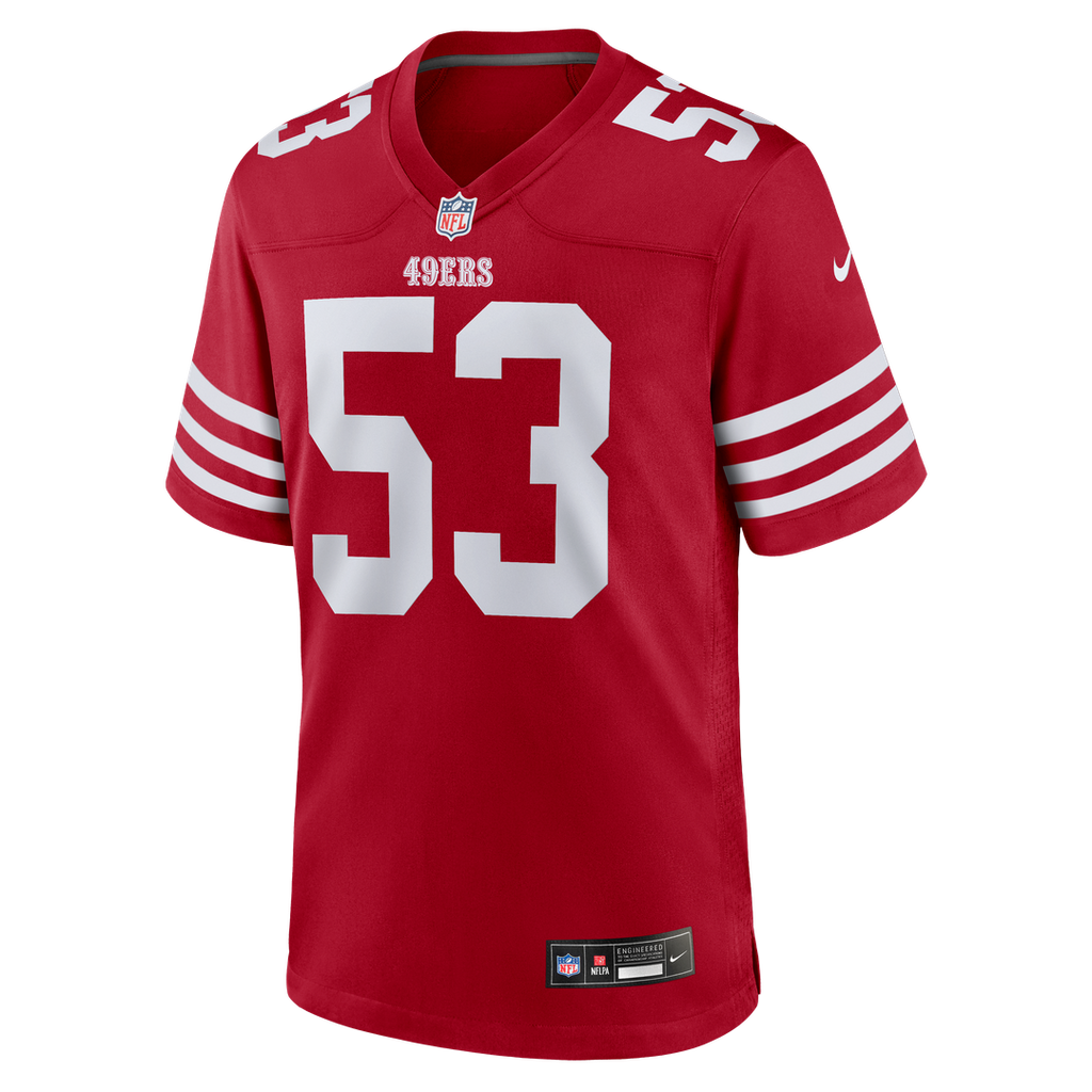San Francisco 49ers Jaden Dugger III Nike Scarlet Game Jersey