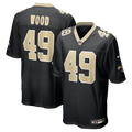 New Orleans Saints Zach Wood Nike Black Game Jersey