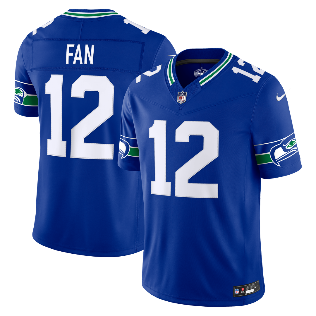 Seattle Seahawks 12s Nike Royal Alternate Vapor FUSE Stitched Limited Jersey