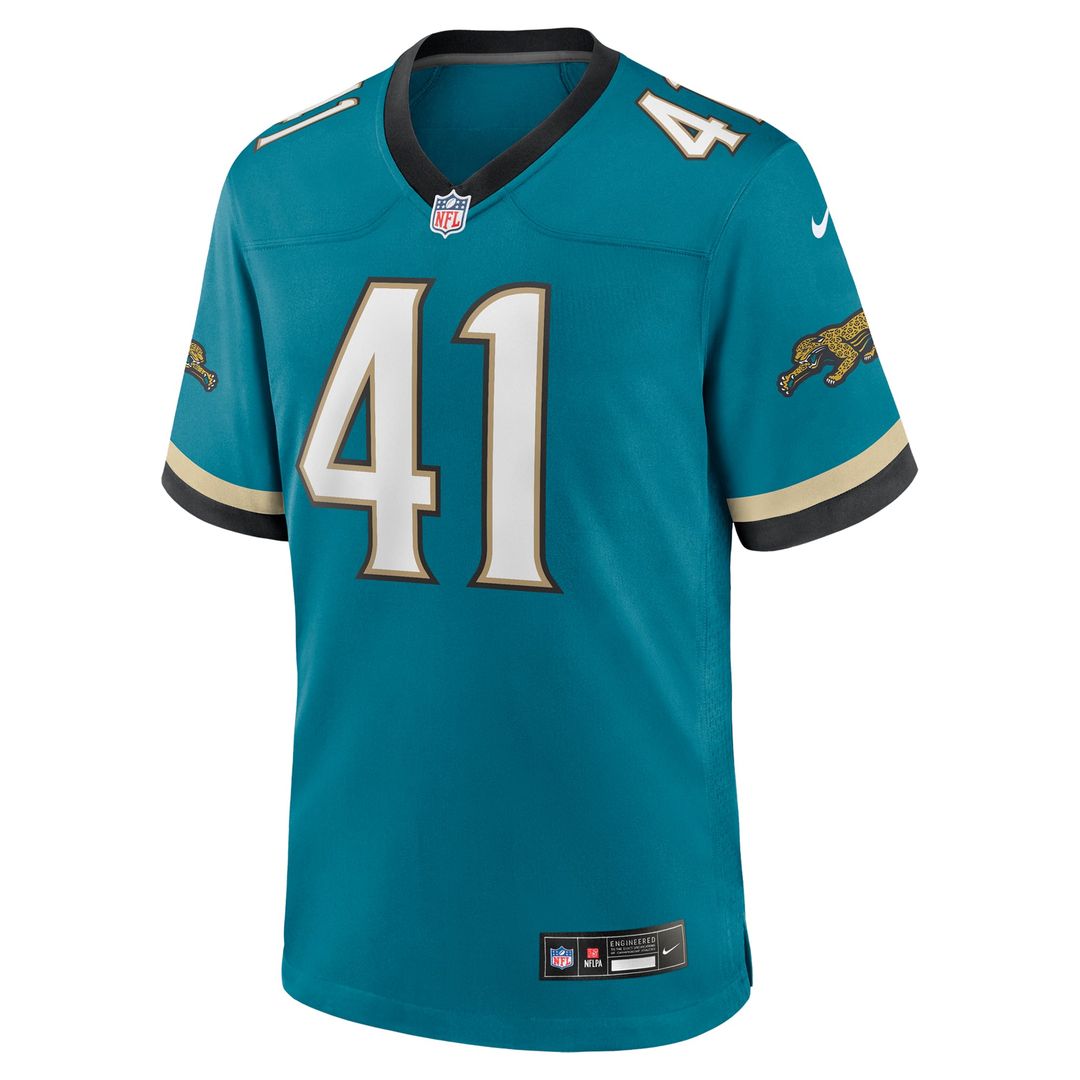 Jacksonville Jaguars Josh Hines - Allen Nike Teal Prowler Throwback Game Jersey
