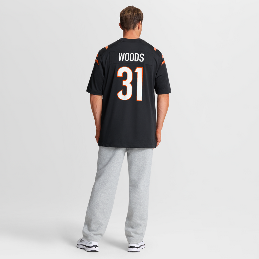 Cincinnati Bengals Ickey Woods Nike Black Retired Game Jersey