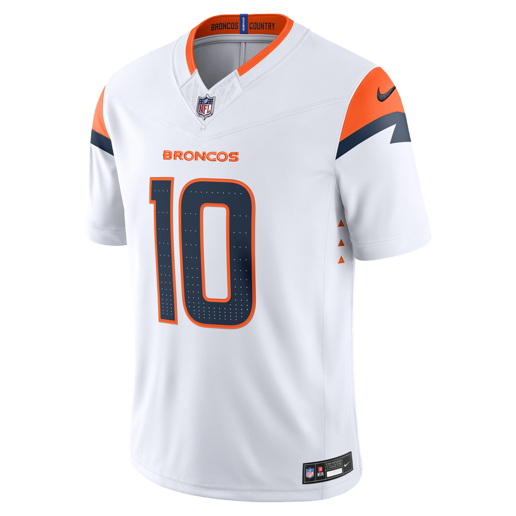 Denver Broncos Bo Nix Nike Orange Alternate Mile High Collection 1977 Throwback Vapor FUSE Stitched Limited Jersey