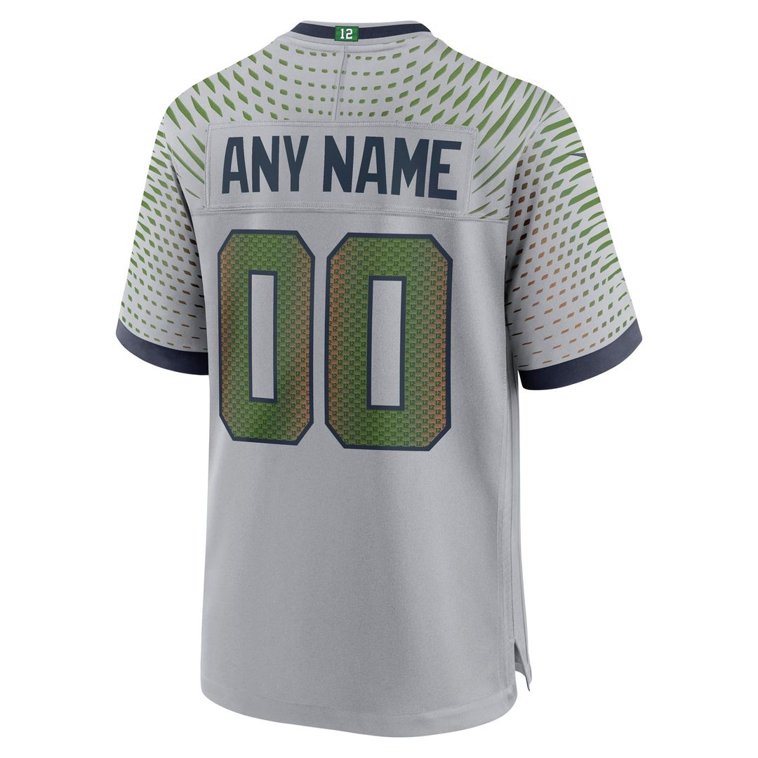 Seattle Seahawks Nike Gray Rivalries Collection Custom Jersey