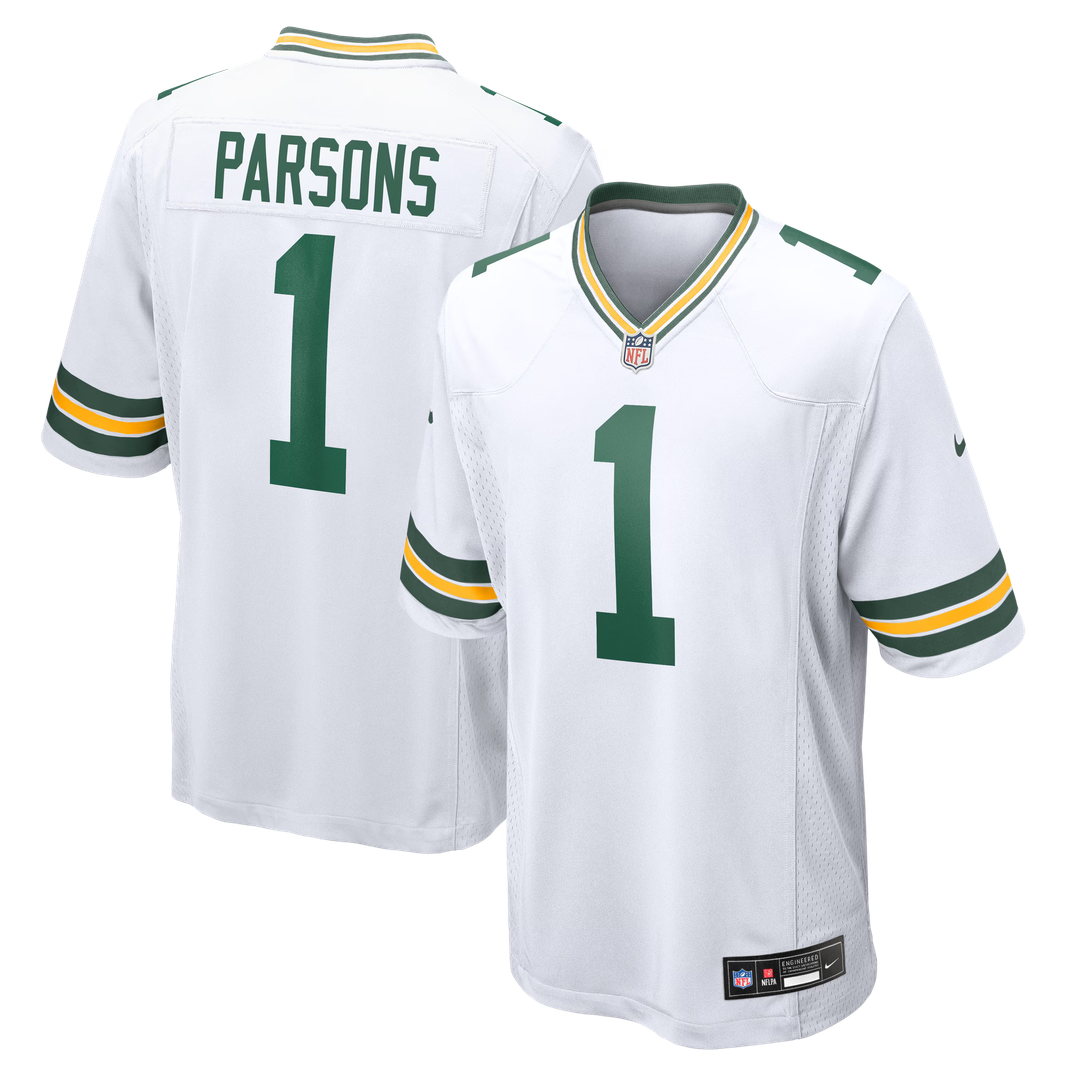 Green Bay Packers Micah Parsons Nike White Game Jersey