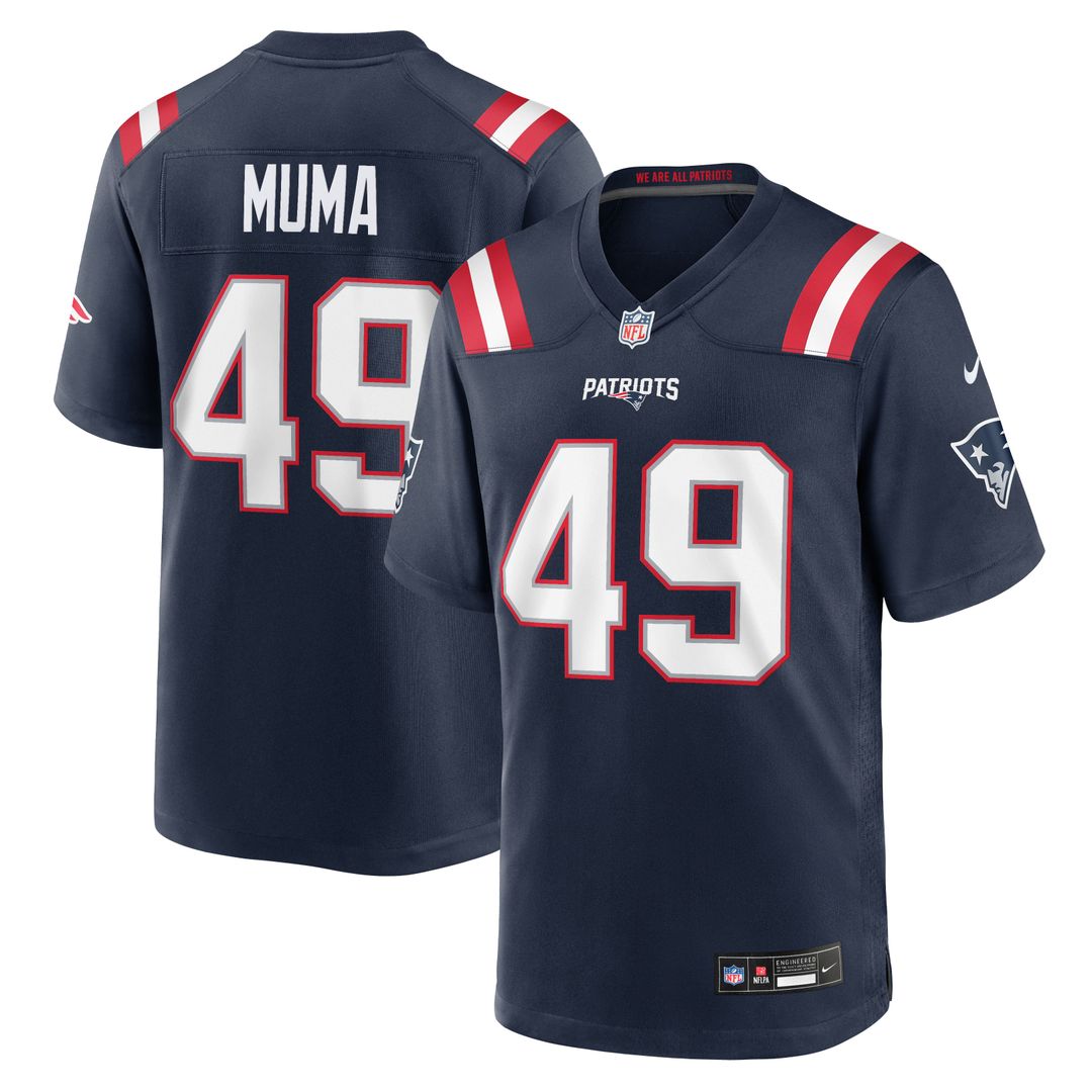 New England Patriots Chad Muma Nike Navy Game Jersey