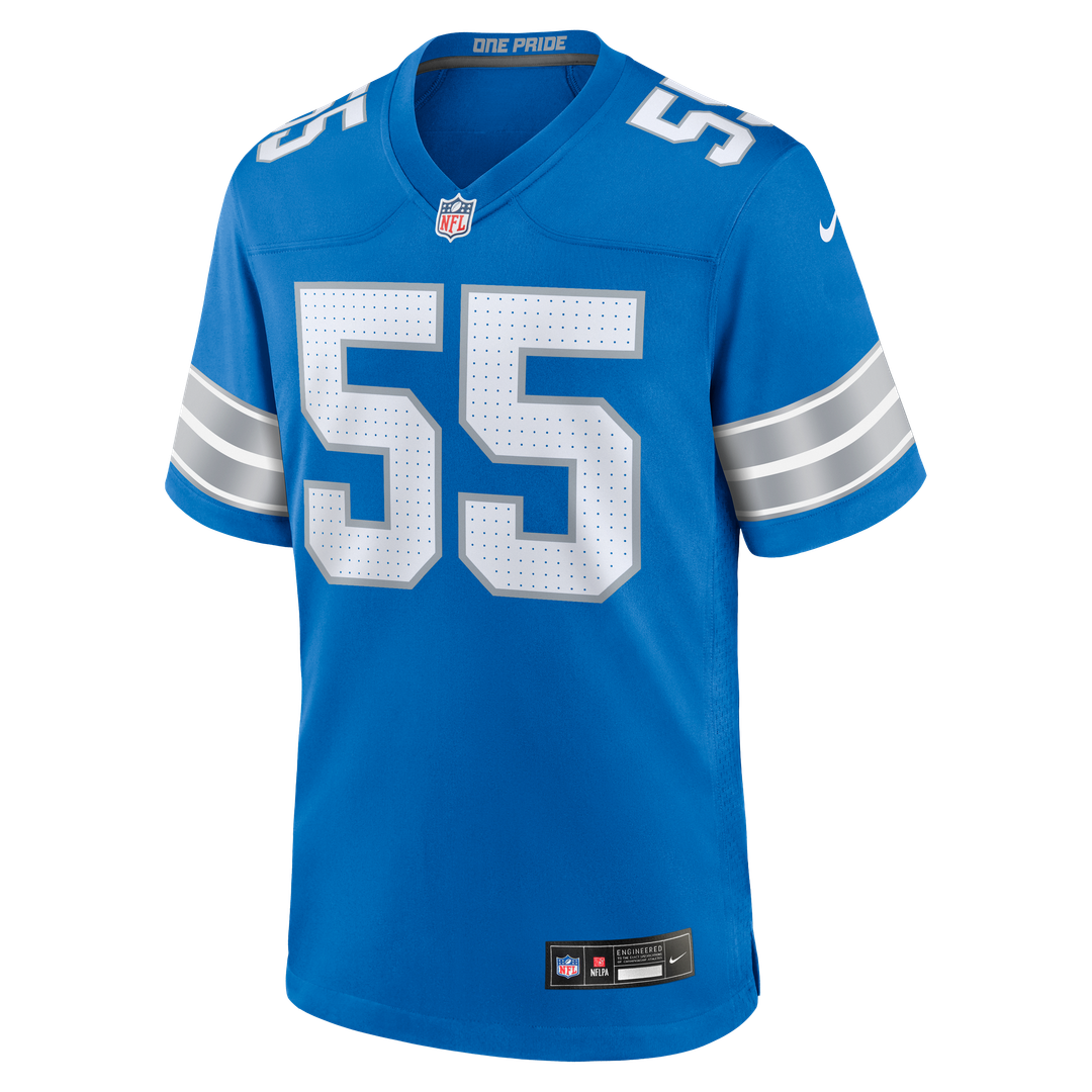 Detroit Lions Derrick Barnes Nike Blue Game Jersey