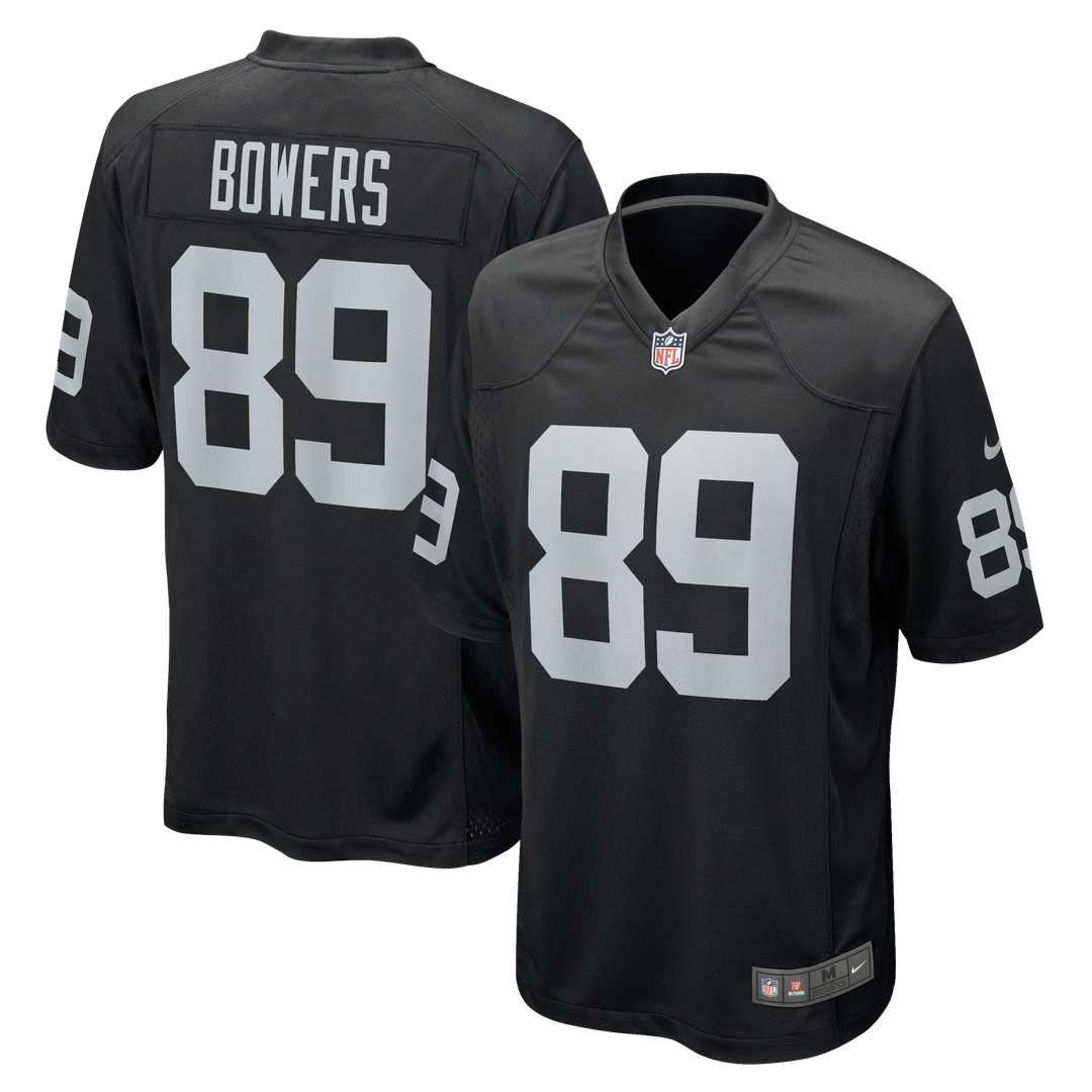 Las Vegas Raiders Brock Bowers Nike Black Game Jersey