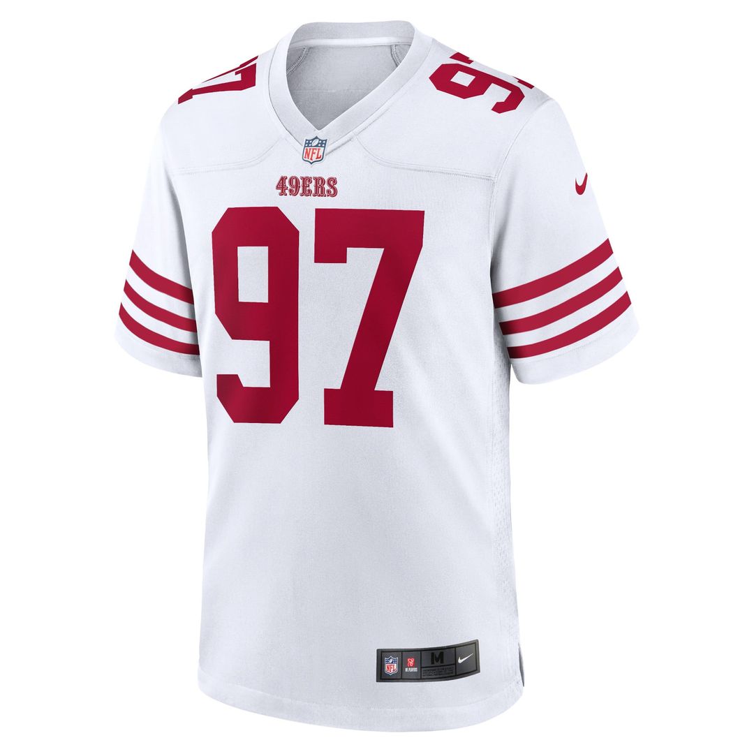 San Francisco 49ers Nick Bosa Nike White Game Jersey